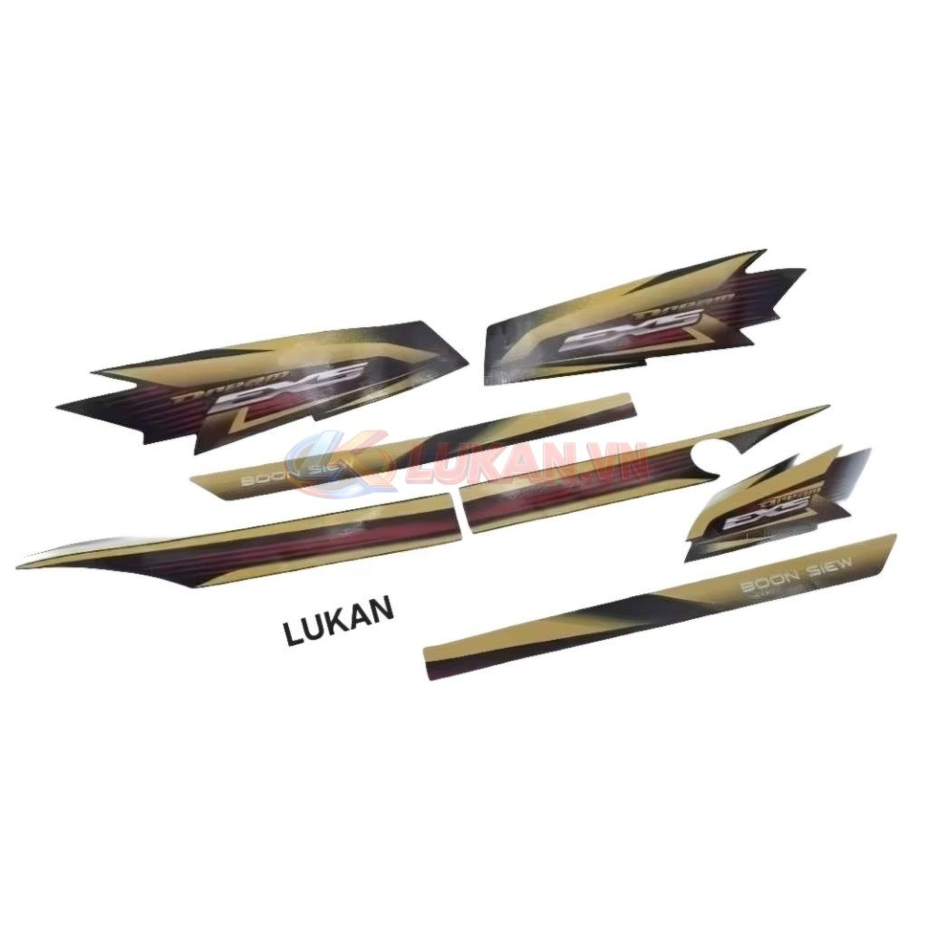 Bộ tem ex5 malay xe DREAM đỏ vàng đen - Ảnh 3