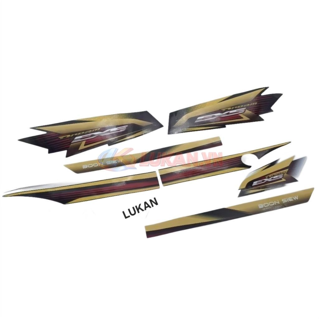 Bộ tem ex5 malay xe DREAM đỏ vàng đen - Ảnh 4