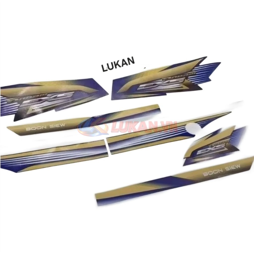 Bộ tem ex5 malay xe DREAM vàng sọc tím Boon siew - Ảnh 2