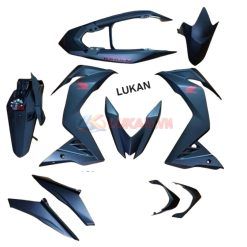 Bộ nhựa dàn áo xe WINNER 150 V1 Đen nhám mờ, tem đỏ zin