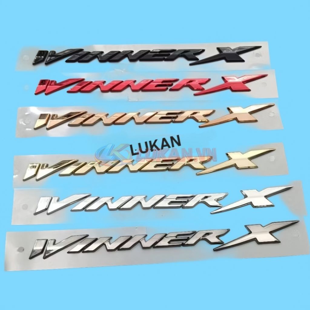Tem logo chữ nổi ốp sườn xe WINNER X 150 đủ màu..... - Ảnh 3