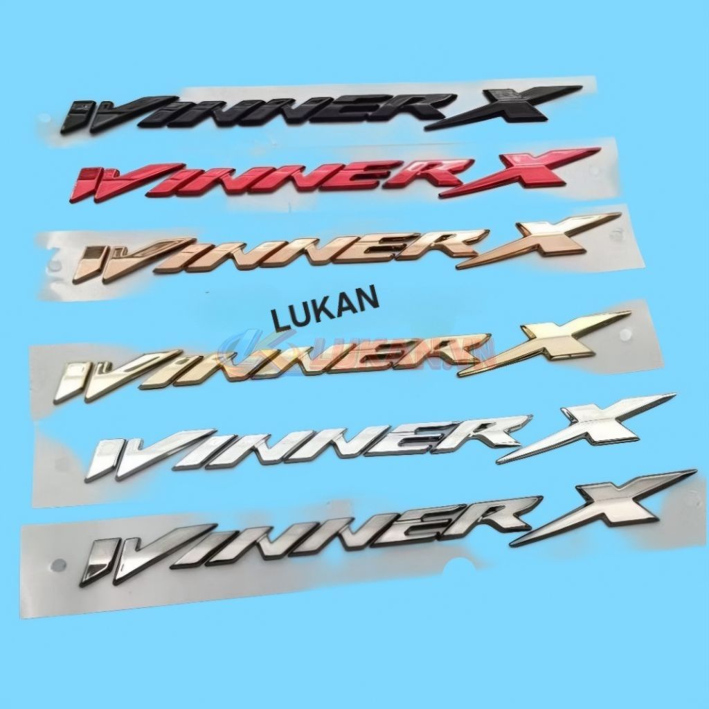 Tem logo chữ nổi ốp sườn xe WINNER X 150 đủ màu.....