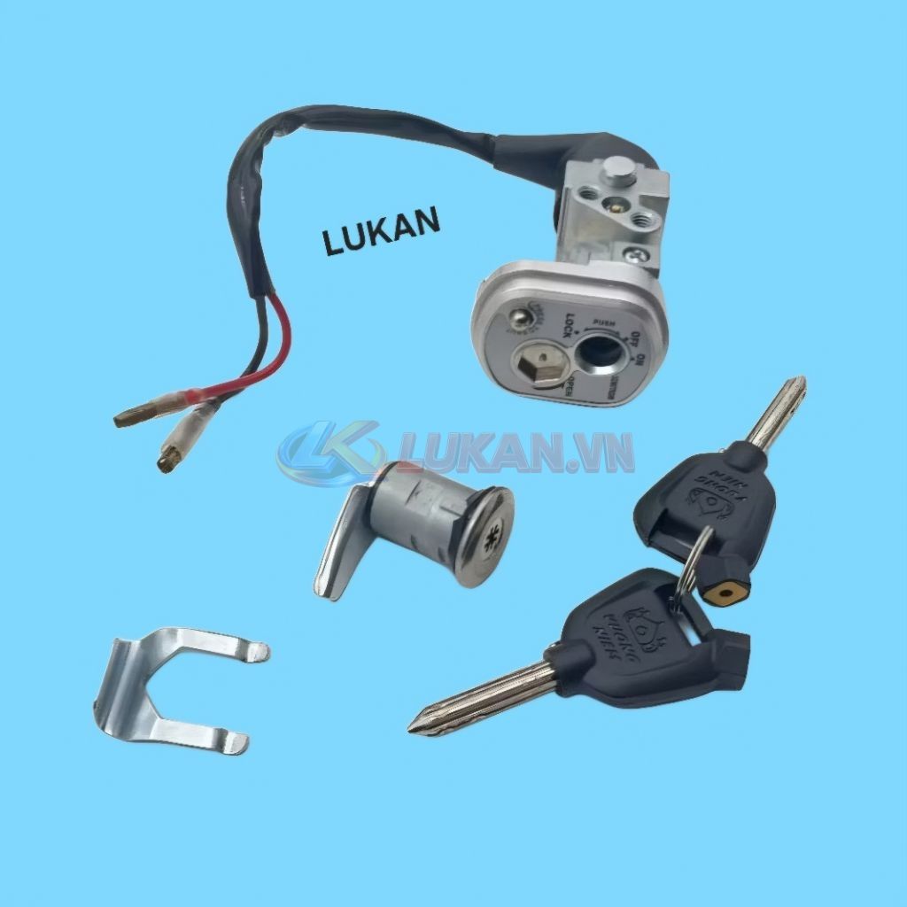 Bộ ổ khóa, công tắc điện 8 cạnh xe FUTURE 2, WAVE 125... chống đoản - Ảnh 2