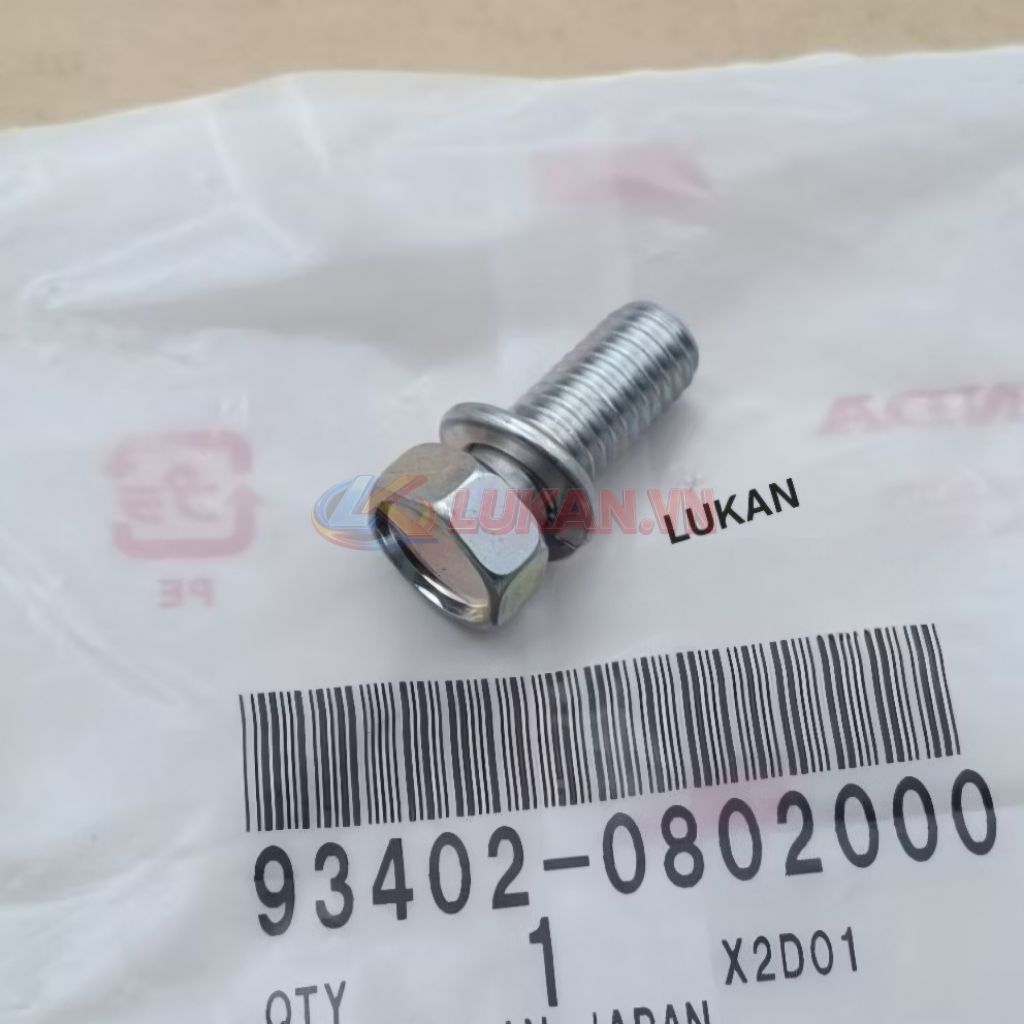 Ốc bu lông gác chân máy giữa xe DREAM Thái zin Honda Japan 93402-0802000