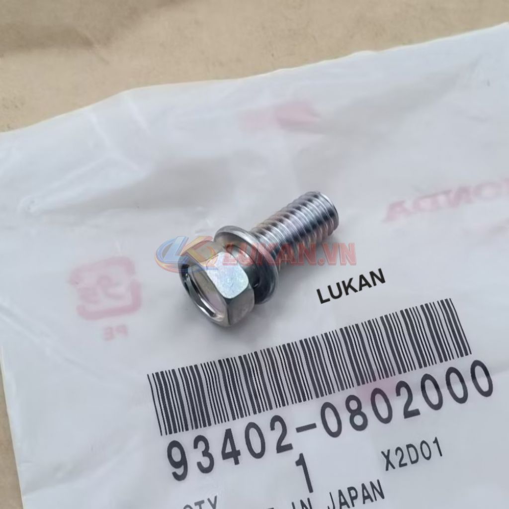 Ốc bu lông gác chân máy giữa xe DREAM Thái zin Honda Japan 93402-0802000 - Ảnh 4