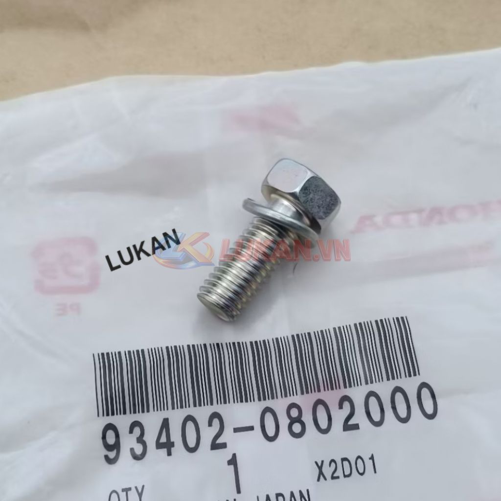 Ốc bu lông gác chân máy giữa xe DREAM Thái zin Honda Japan 93402-0802000 - Ảnh 3