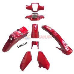 Bộ nhựa dàn áo xe CUB 82 đèn vuông màu Đỏ