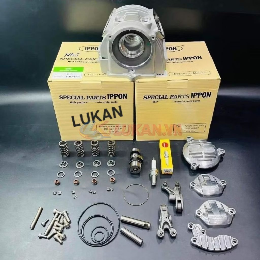 Bộ đầu bò quylat 4val IPPON xe DREAM, WAVE... đầy đủ phụ kiện - Ảnh 2
