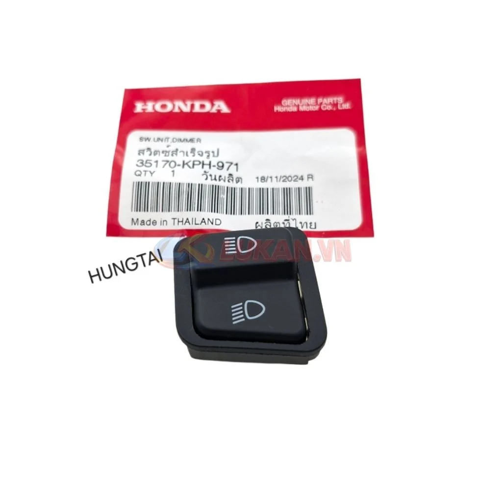 Nút công tắc pha cos đèn WAVE 125, FUTURE 1.... zin Honda Thái 35170-KPH-971 - Ảnh 2