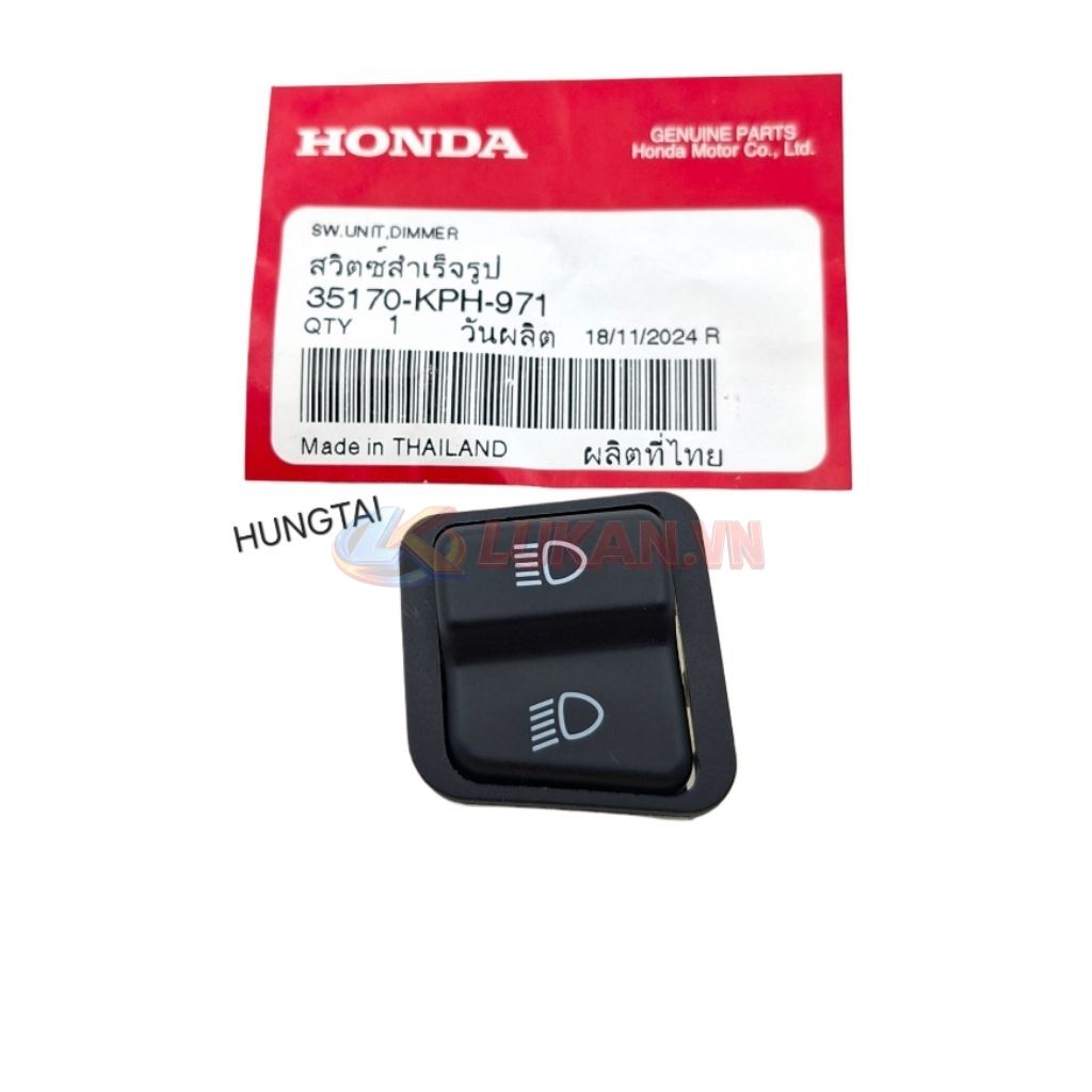 Nút công tắc pha cos đèn WAVE 125, FUTURE 1.... zin Honda Thái 35170-KPH-971 - Ảnh 3