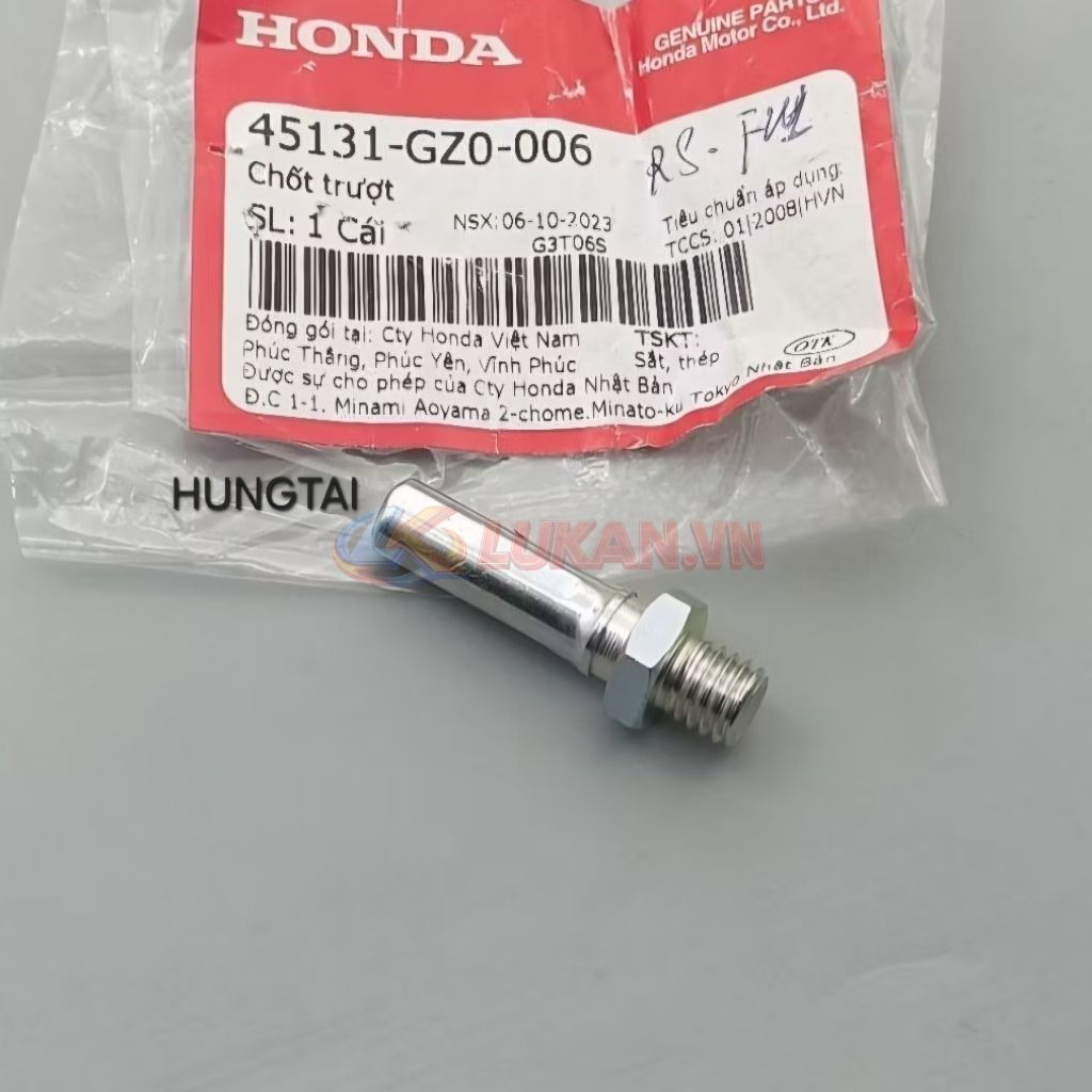 Ốc, bu lông trục trượt, heo dầu phanh WAVE Thái, ZX, RS, FUTURE... zin 45131-GZ0-006 - Ảnh 2