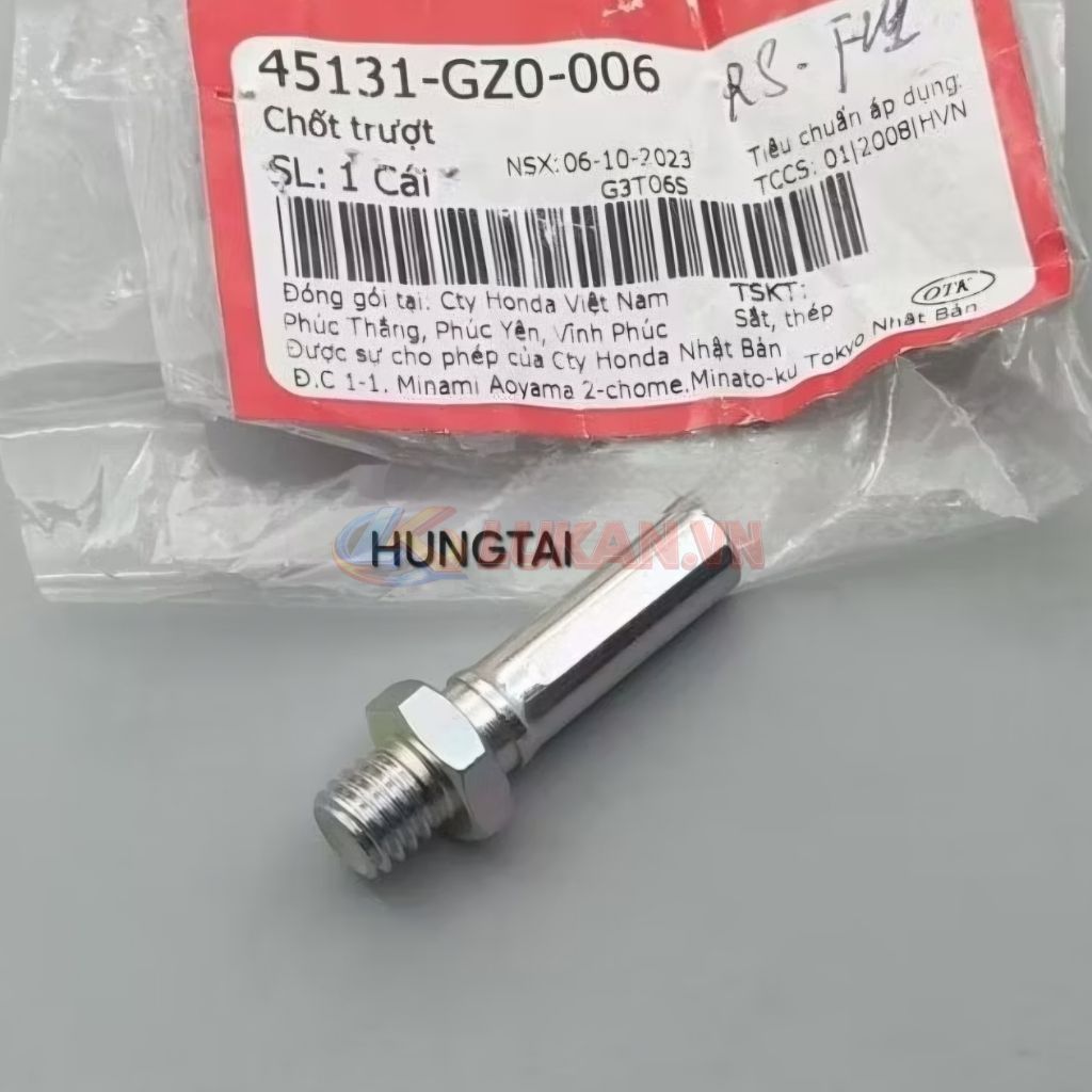 Ốc, bu lông trục trượt, heo dầu phanh WAVE Thái, ZX, RS, FUTURE... zin 45131-GZ0-006