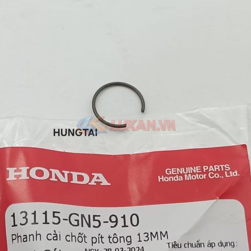 Phe gài chốt, ắc piston 13mm xe DREAM, WAVE, FUTURE... zin 13115-GN5-910 - Ảnh 3