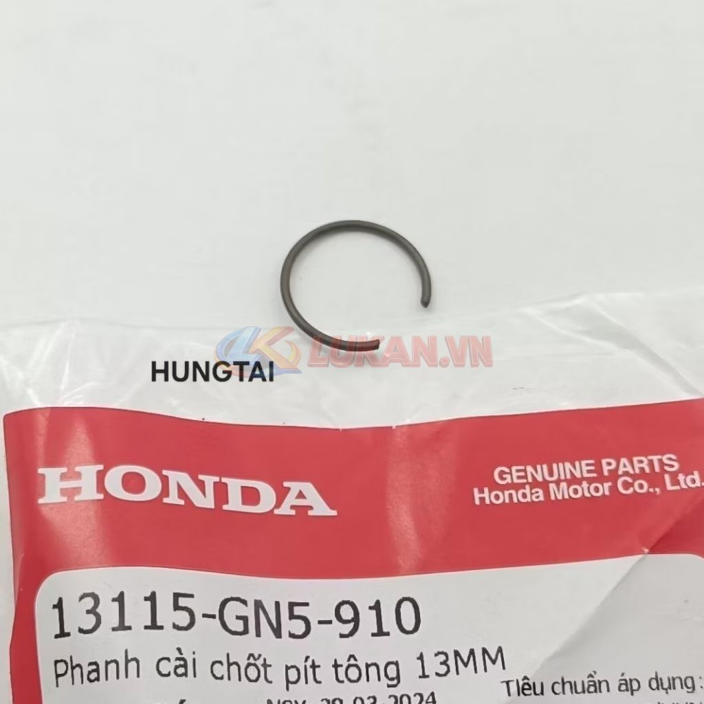 Phe gài chốt, ắc piston 13mm xe DREAM, WAVE, FUTURE... zin 13115-GN5-910 - Ảnh 4