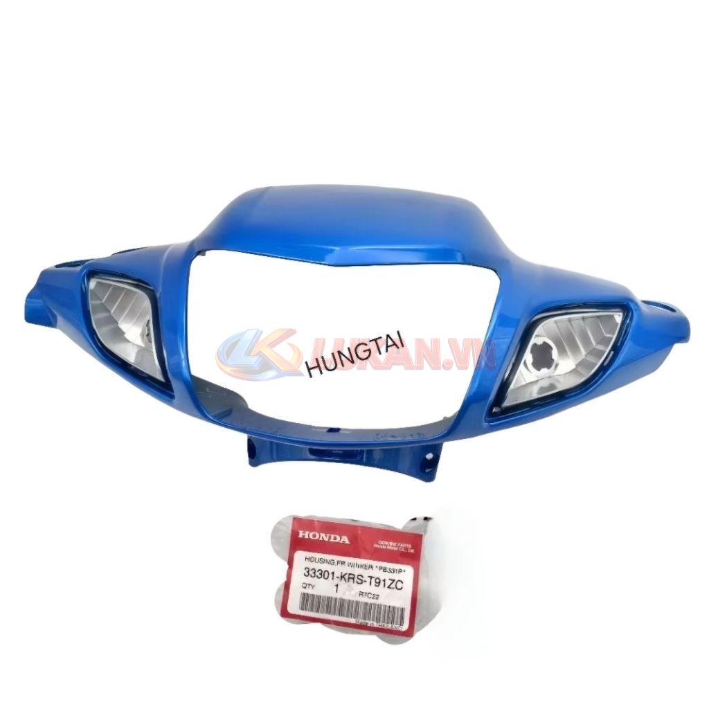 Nhựa ốp võ đầu đèn trước xe WAVE I Xanh zin Honda Thái 33301-KRS-T91ZC - Ảnh 3
