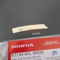 Tem chữ trắng Honda 50mm nhựa đuôi rùa FUTURE NEO, X 125... zin 87140-KVL-900ZA