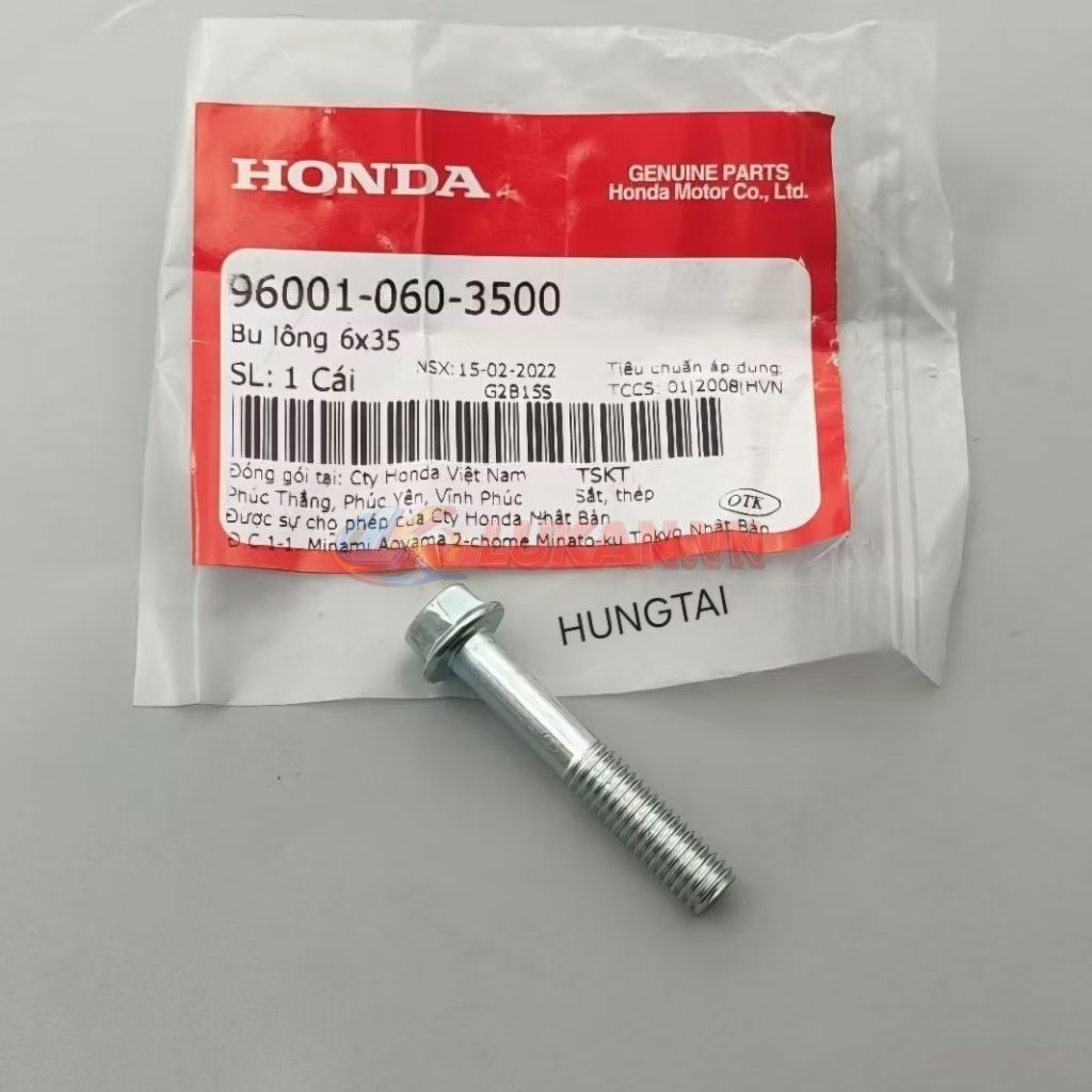 Ốc, bu lông 6x35 lốc máy xe FUTURE 2, NEO, LED 125.... zin 96001-060-3500 - Ảnh 4