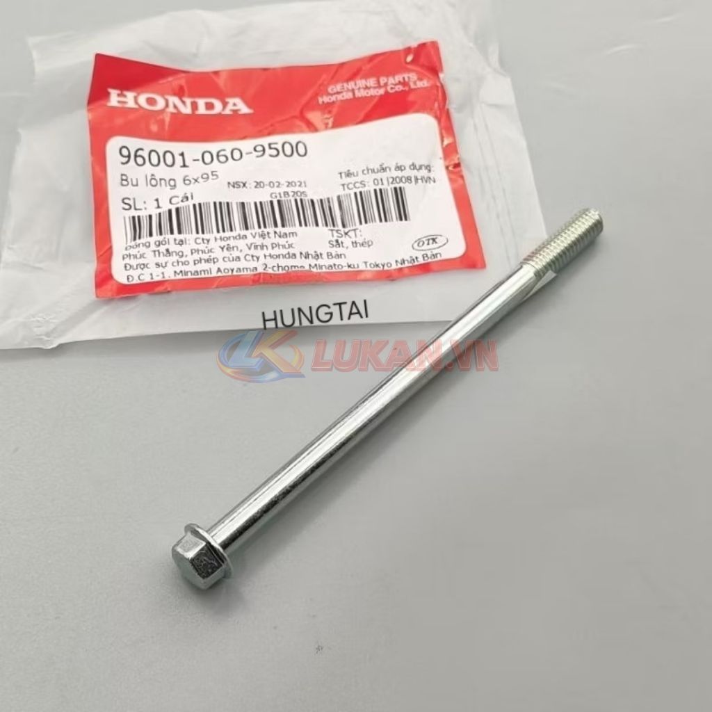 Ốc, bu lông 6x95 lốc nắp máy FUTURE 2, NEO, WAVE 125.... zin 96001-060-9500