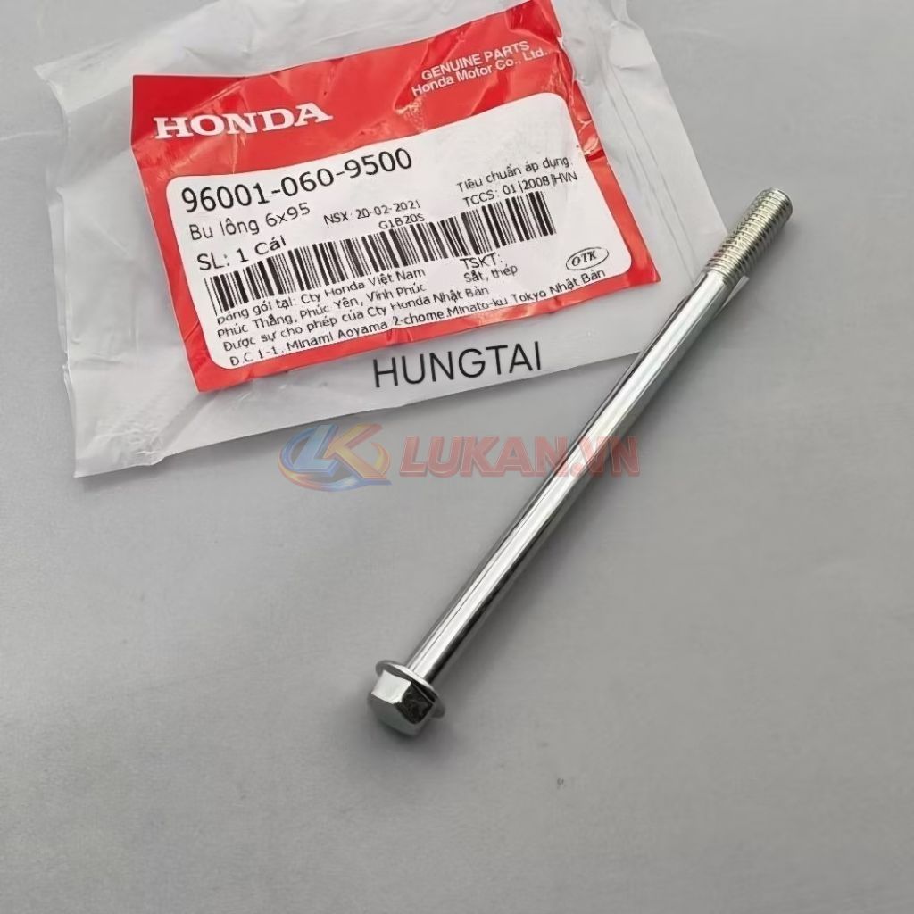 Ốc, bu lông 6x95 lốc nắp máy FUTURE 2, NEO, WAVE 125.... zin 96001-060-9500 - Ảnh 2