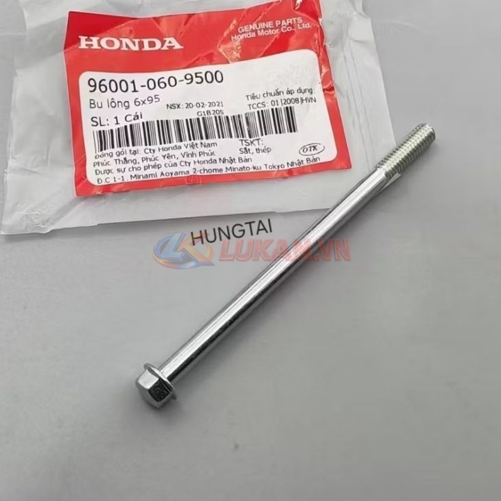 Ốc, bu lông 6x95 lốc nắp máy FUTURE 2, NEO, WAVE 125.... zin 96001-060-9500 - Ảnh 3