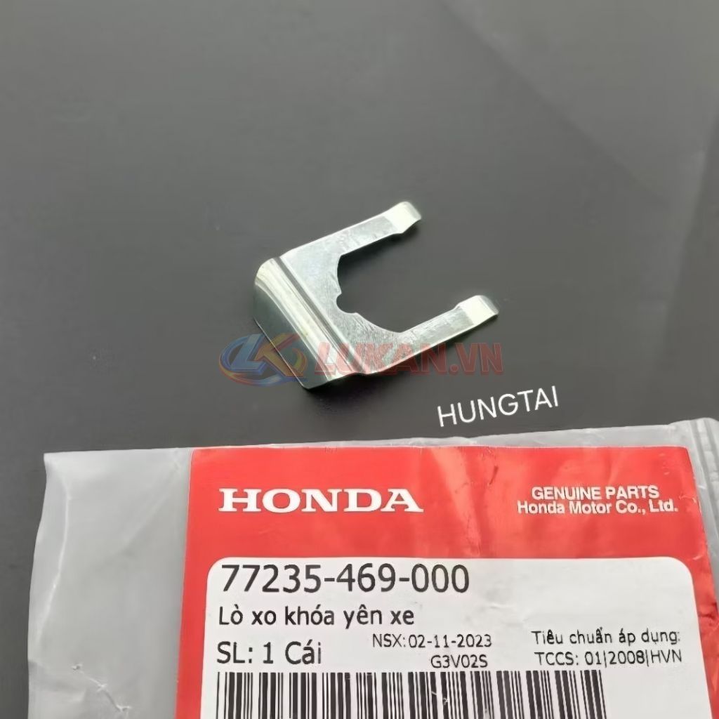 Chốt phe gài ổ khóa, cốp yên xe WAVE, FUTURE... trắng zin Honda 77235-469-000 - Ảnh 3