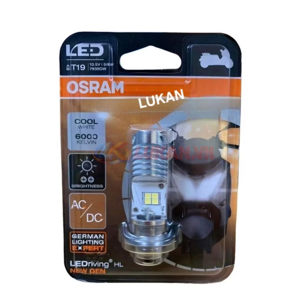 Bóng đèn pha led Osram xe DREAM, WAVE, FUTURE... chân M5 - Ảnh 2