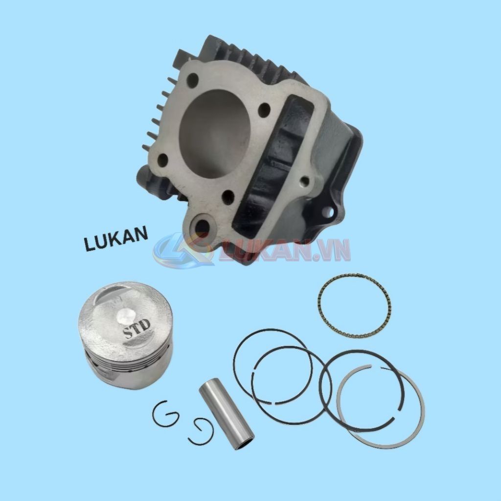 Bộ lòng hơi xi lanh xe CUB 70, 81 49cm... luôn piston bạc ắc - Ảnh 3