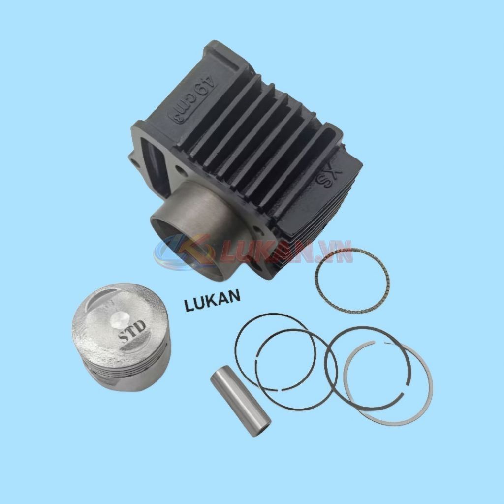 Bộ lòng hơi xi lanh xe CUB 70, 81 49cm... luôn piston bạc ắc - Ảnh 4
