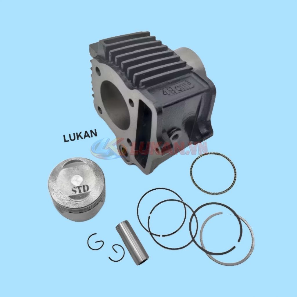 Bộ lòng hơi xi lanh xe CUB 70, 81 49cm... luôn piston bạc ắc - Ảnh 6