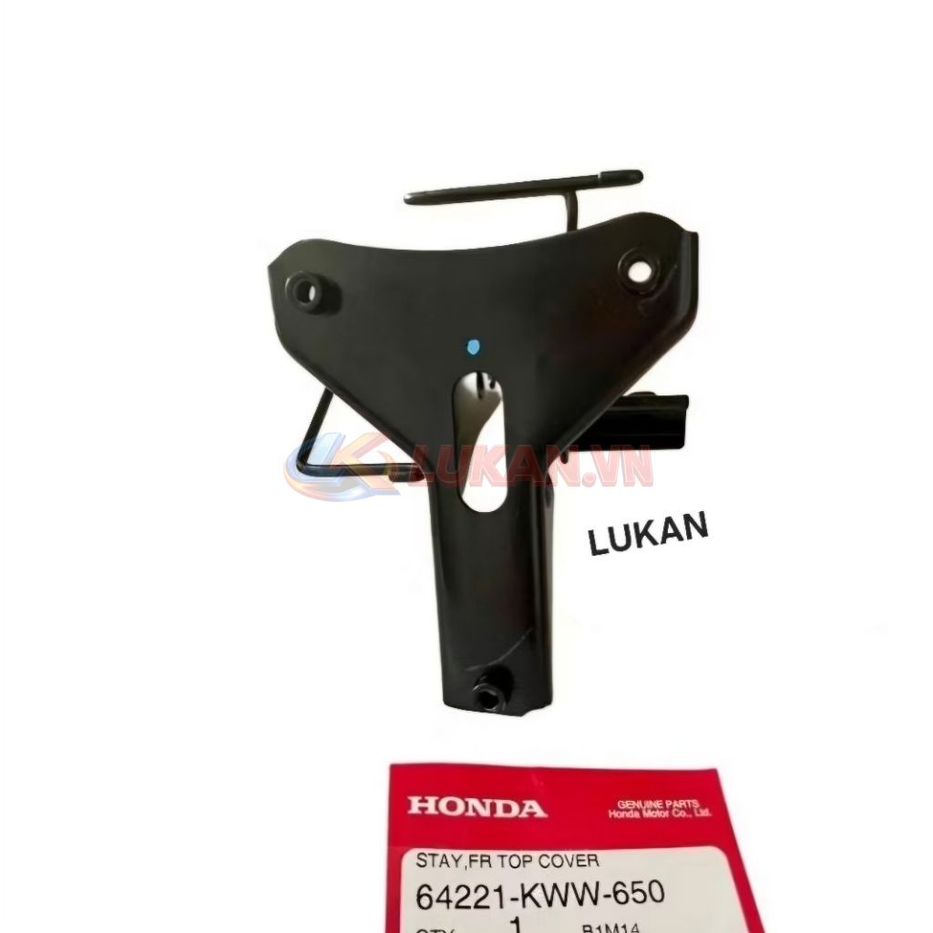 Khung pass nhựa mặt nạ trước xe WAVE S110, RSX... zin Honda 64221-KWW-650