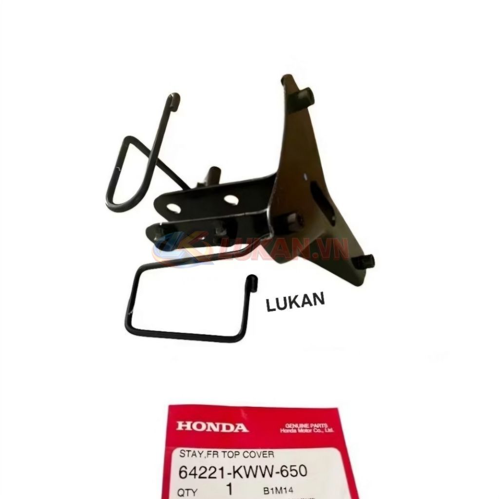 Khung pass nhựa mặt nạ trước xe WAVE S110, RSX... zin Honda 64221-KWW-650 - Ảnh 2