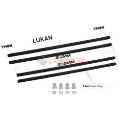 Bộ 4 cây bù rong, đũa đầu lòng thép 7li WAVE S110, RSX, ALPHA 110... đi thớt đôn 212, 205mm