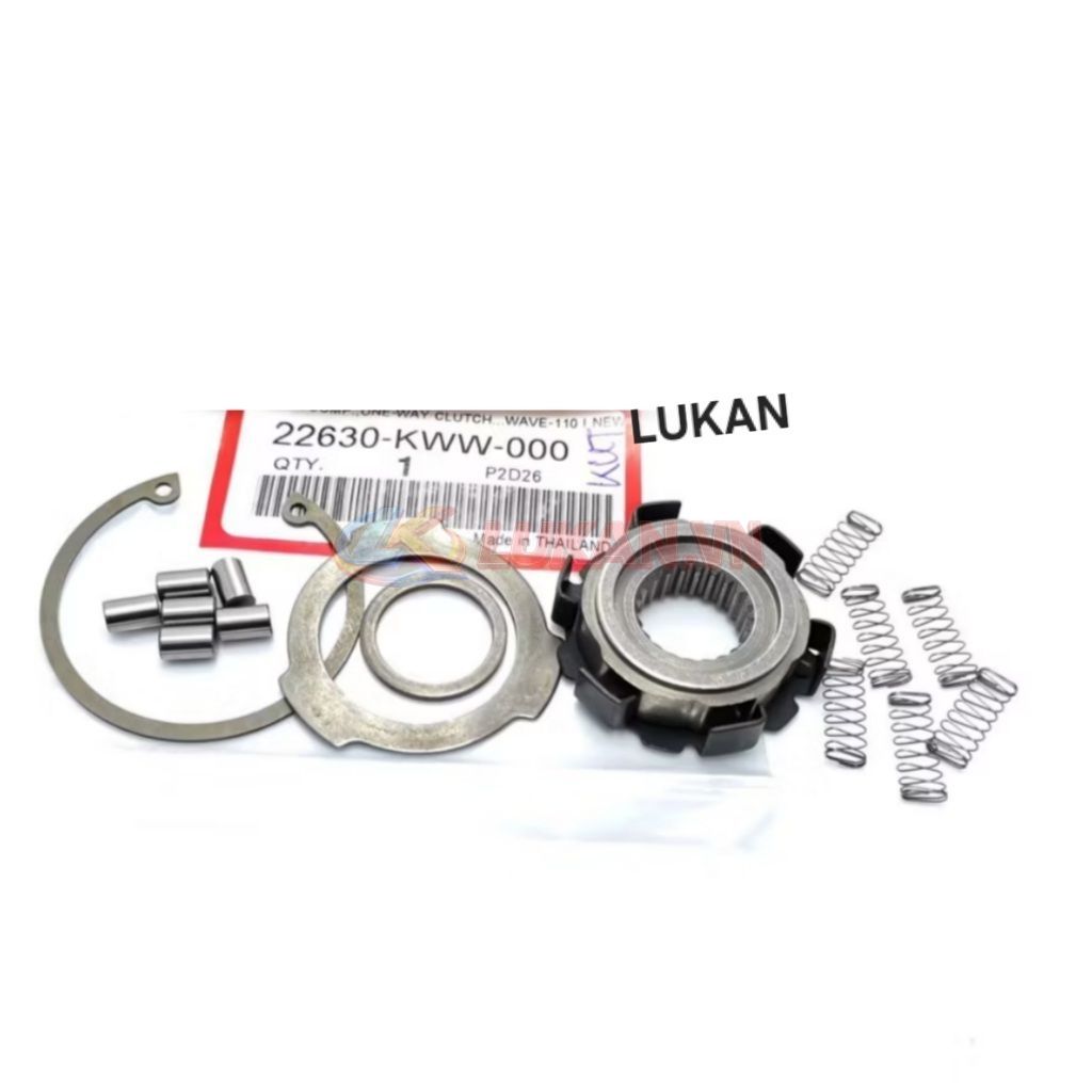Bộ khâu rế, bi lò xo chuông nồi côn WAVE S110, RSX, BLADE, A110... zin 22630-KWW-742 - Ảnh 6