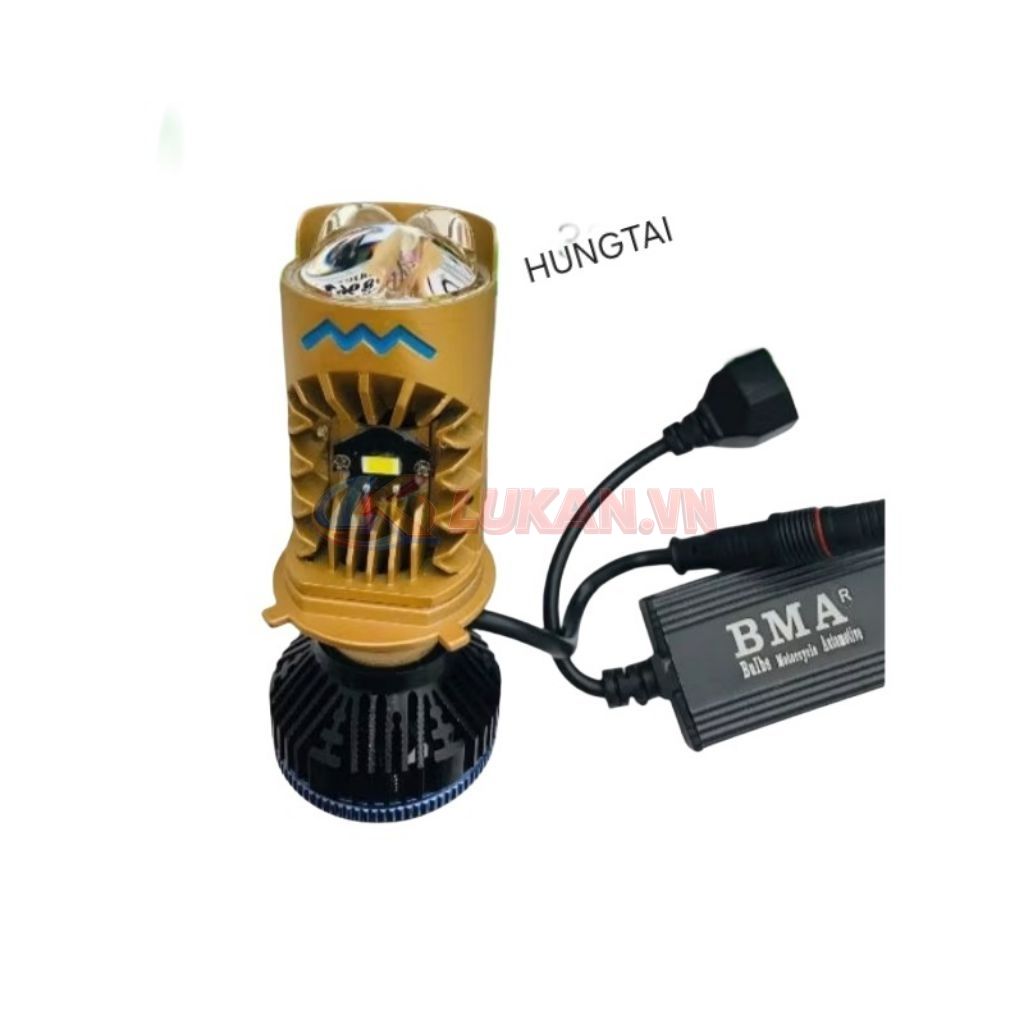Bóng đèn pha bi cầu T12 siêu sáng xe WAVE, FUTURE... chân H4 75W - Ảnh 3