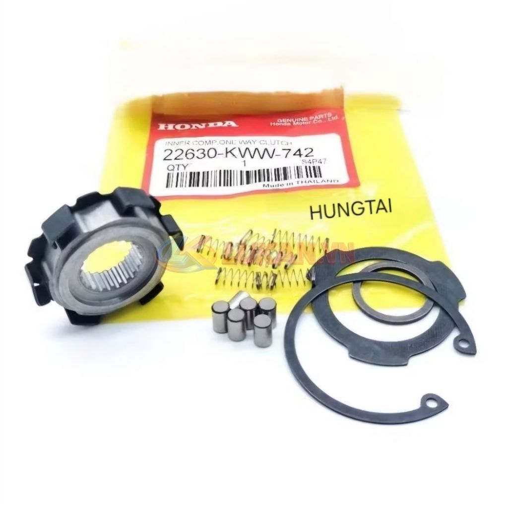 Bộ khâu rế, bi lò xo chuông nồi côn WAVE S110, RSX, BLADE, A110... zin 22630-KWW-742 - Ảnh 2