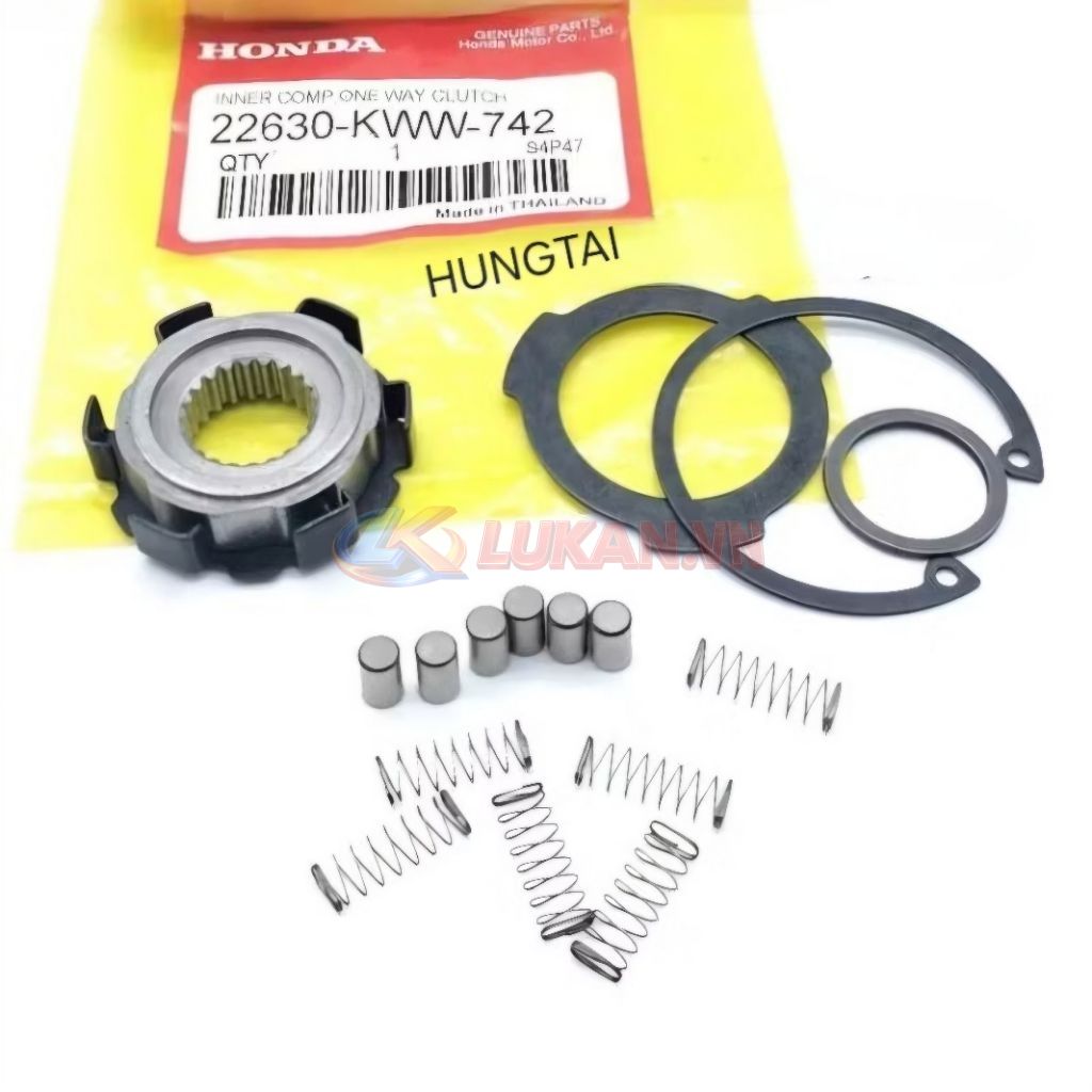 Bộ khâu rế, bi lò xo chuông nồi côn WAVE S110, RSX, BLADE, A110... zin 22630-KWW-742 - Ảnh 5