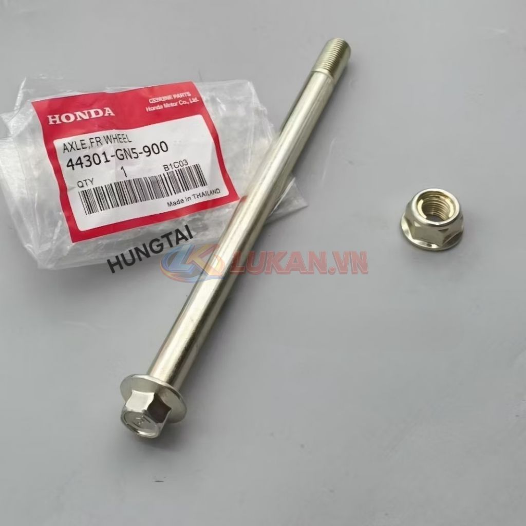 Trục cốt đùm bánh trước xe DREAM Thái zin Honda đầu số 10 - Ảnh 4