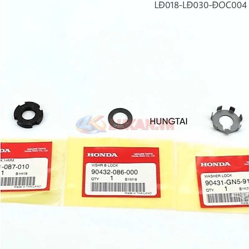 Bộ 3 đệm ốc cốt dên, khóa chuông nồi DREAM, WAVE, FUTURE... zin 90432-086-000 - Ảnh 4