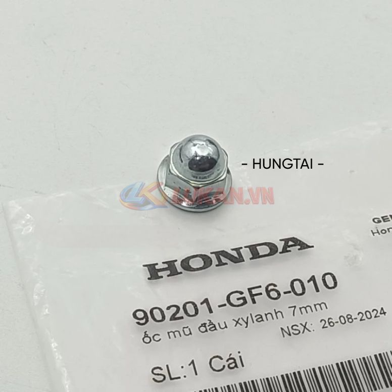 Ốc tán mũ 7mm nắp đầu bò quylat DREAM, WAVE, FUTURE... zin 90201-GF6-010