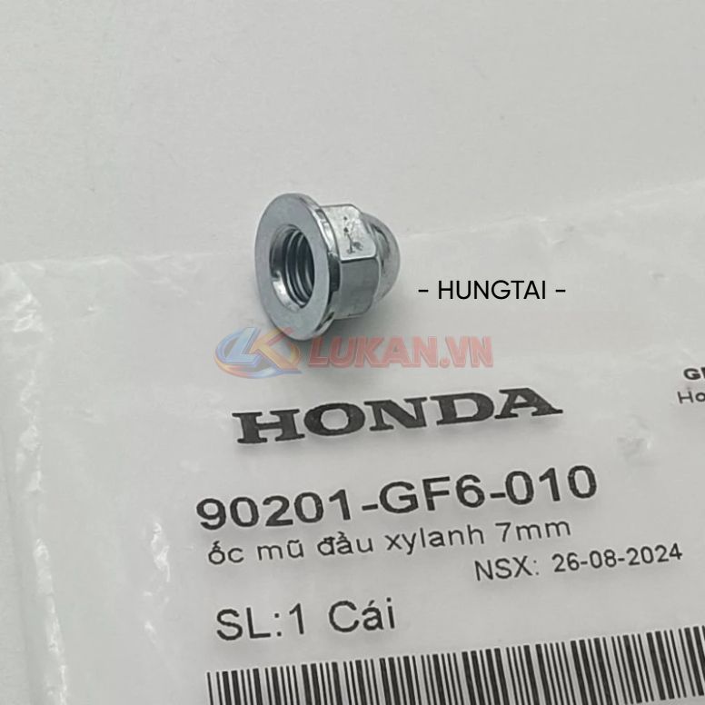 Ốc tán mũ 7mm nắp đầu bò quylat DREAM, WAVE, FUTURE... zin 90201-GF6-010 - Ảnh 2