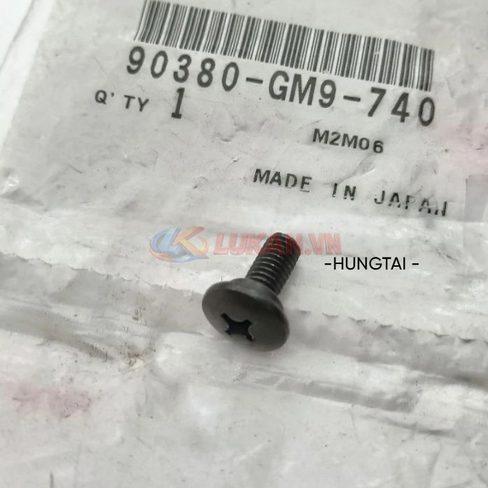 Ốc vít nhựa đuôi rùa xe WAVE Thái, ALPHA... zin Honda Japan 09380-GM9-740 - Ảnh 2