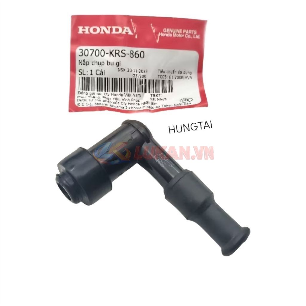 Đầu nắp chụp bugi xe WAVE ALPHA, ZX, RS, S100, RSX... zin 30700-KRS-860