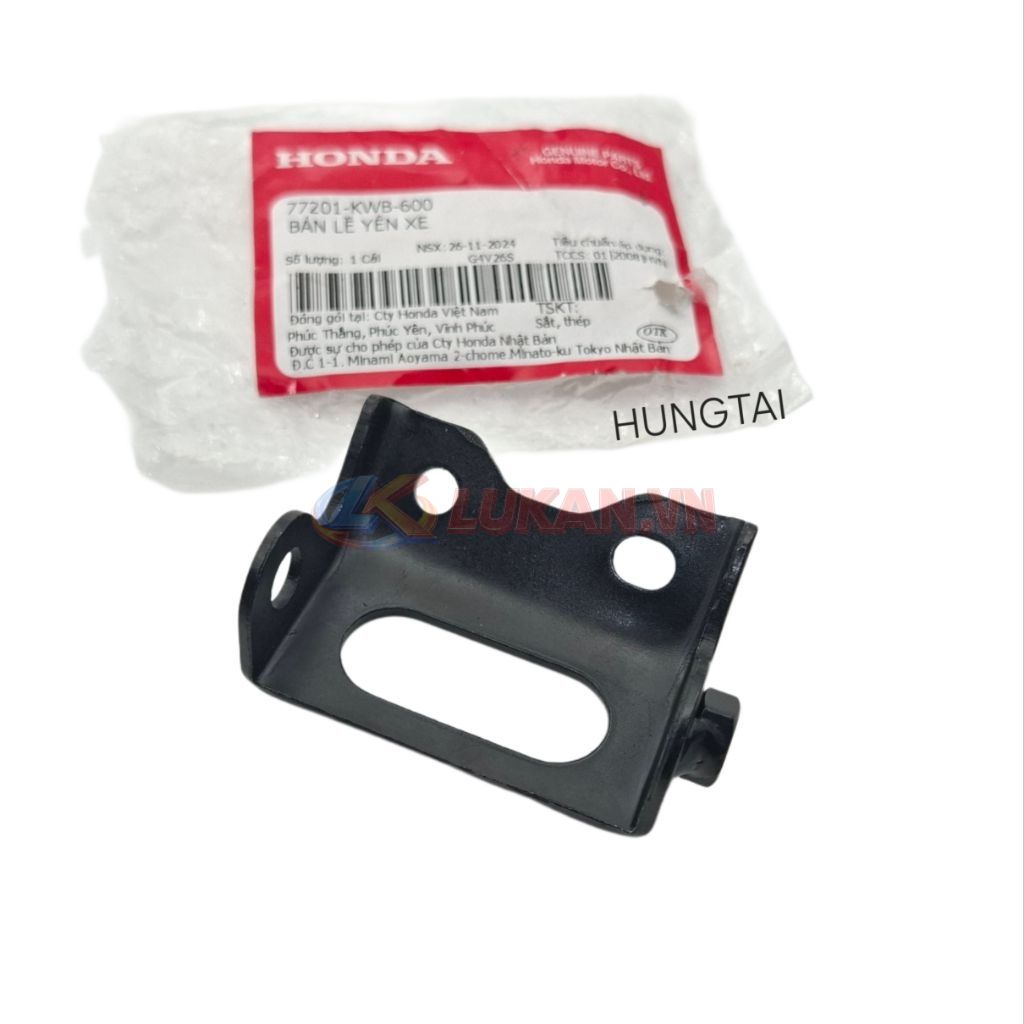 Bản lề pass yên ngồi WAVE S110, RSX, A110, FUTURE 125.... zin 77201-KWB-600 - Ảnh 2
