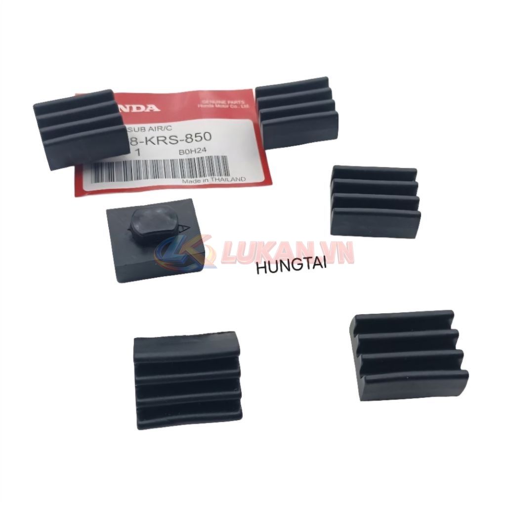 Bộ 6 cao su đệm nhựa đế yên ngồi WAVE Thái, ALPHA, ZX... zin