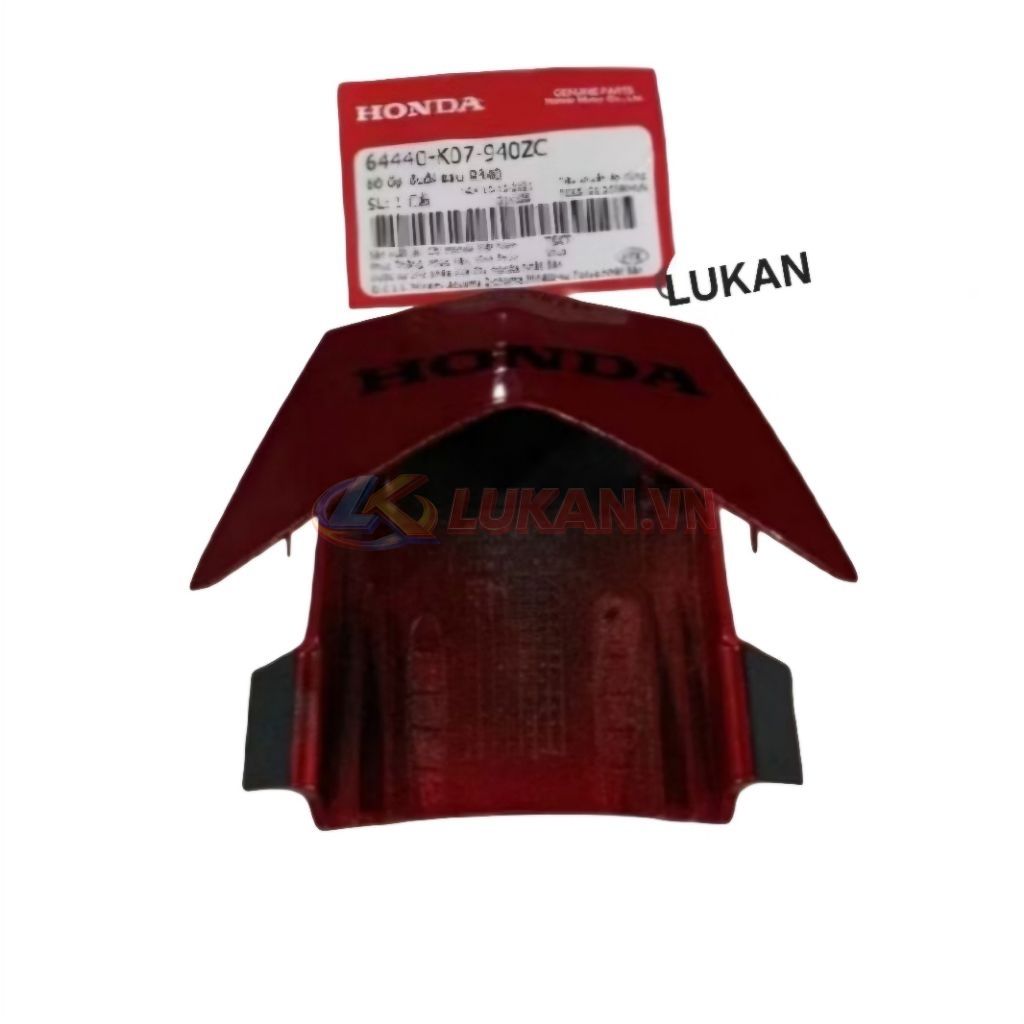 Nắp ốp võ nhựa đuôi, mu rùa WAVE RSX 2012 Đỏ siêu nhân zin 64440-K07-940ZC - Ảnh 2