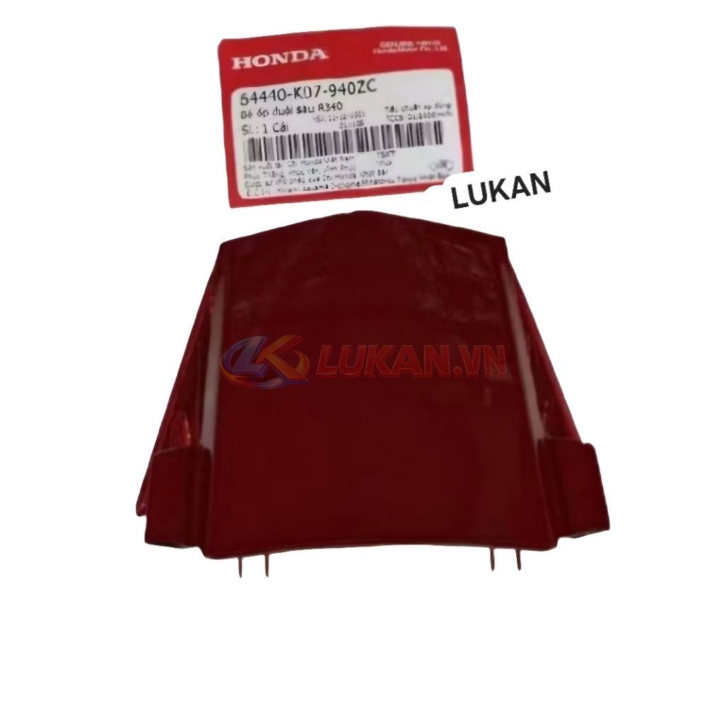 Nắp ốp võ nhựa đuôi, mu rùa WAVE RSX 2012 Đỏ siêu nhân zin 64440-K07-940ZC - Ảnh 3