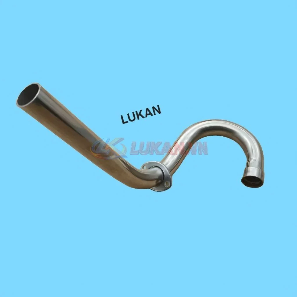 Cổ pô ống xã uốn vắt trên DREAM, WAVE, 67... phi lỗ 27 - Ảnh 3
