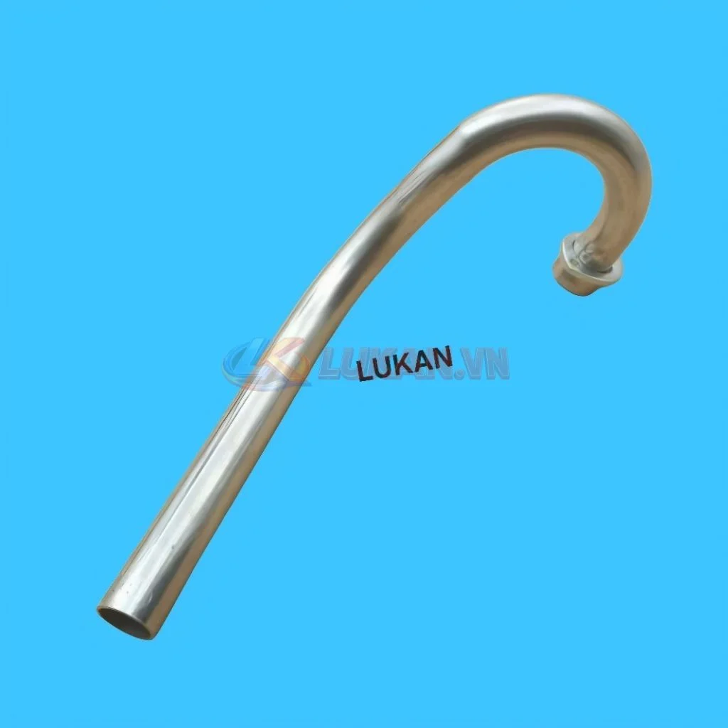 Cổ pô ống xã uốn vắt trên DREAM, WAVE, 67... phi lỗ 27 - Ảnh 5