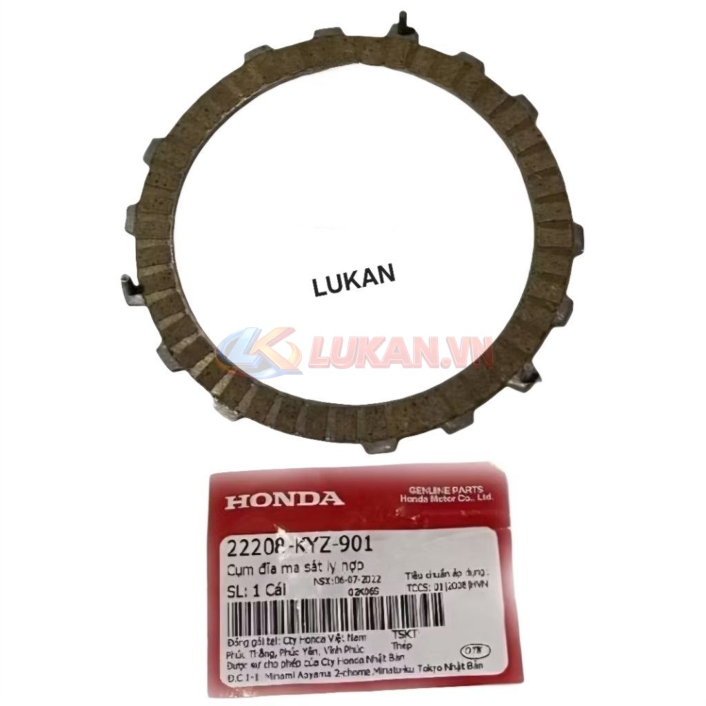 Bộ lá bố nồi côn ly hợp xe FUTURE MẬP, LED 125... zin Honda 22208-KYZ-901, 22201-KYZ-901 - Ảnh 2