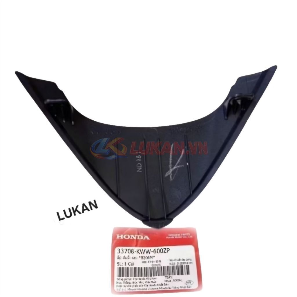 Nắp ốp võ nhựa đuôi, mu rùa WAVE S110, RS, RSX... Xanh zin Honda 33708-KWW-600ZB - Ảnh 2
